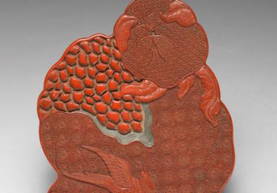 图片[3]-Carved red lacquer box in the shape of a pomegranate, Qianlong reign (1736-1795), Qing dynasty-China Archive